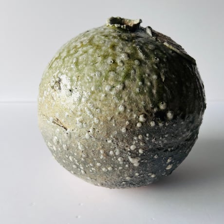 Tー68 辻村史朗　伊賀丸壺　共箱有　Shiro Tsujimura Iga Round Vase