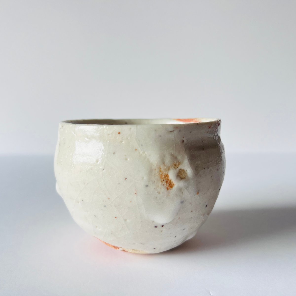 T−134 辻村史朗 粉吹ワインカップ大 共箱付 Shiro Tsujimura Large
