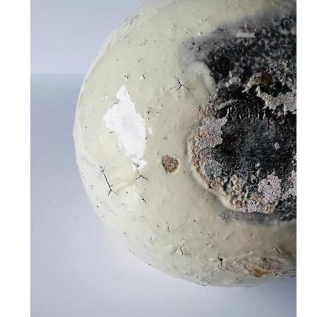 T−66 辻村史朗　粉吹丸壺　共箱有　Shiro Tsujimura: Powdered Round Pot
