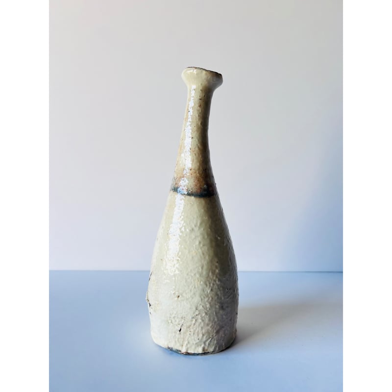 T−103 辻村史朗 粉吹つる首花入 Shiro Tsujimura Kohiki Tsur