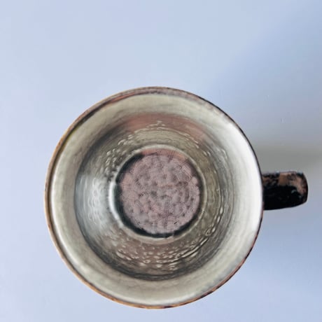TNー51 谷井直人　黒流銀彩マグカップ　Naoto Tanii Black Flow Silver Mug