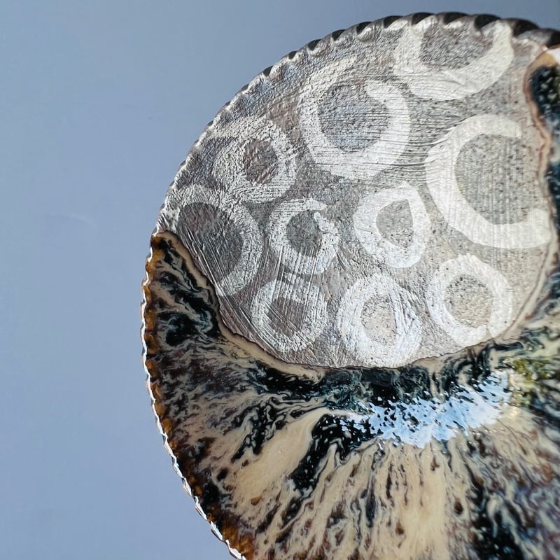 TNー68 谷井直人 グリグリ黒流し小皿 Naoto Tanii – Black Glazed