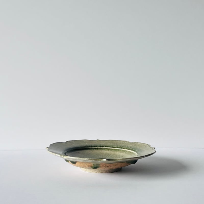 OS−1岡本修一 青唐津四方皿 | GARAGE MADE