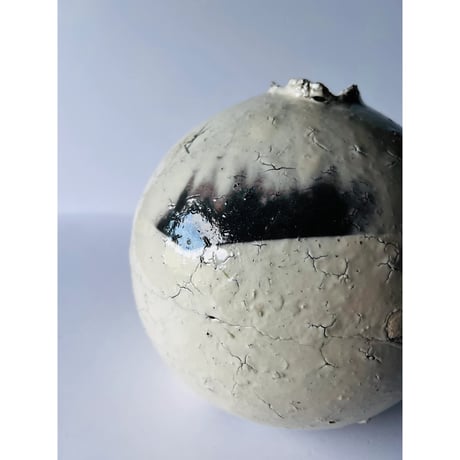T−66 辻村史朗　粉吹丸壺　共箱有　Shiro Tsujimura: Powdered Round Pot