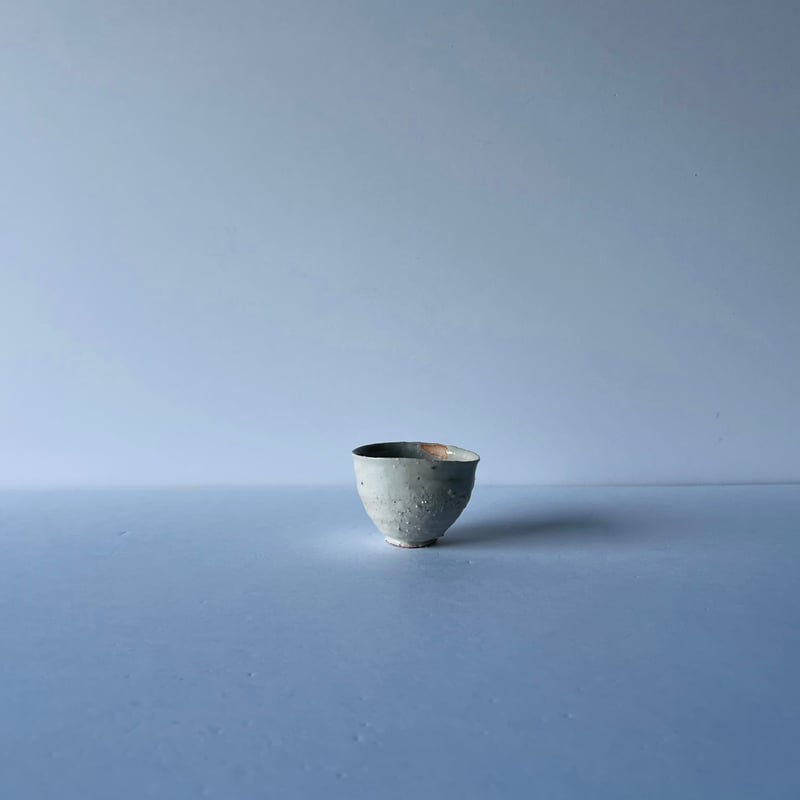 Tｰ62 辻村史朗 磁土ぐい呑 Shiro Tsujimura - Porcelain Sak