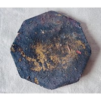 T−127 辻村史朗　焼き締め八角皿　共箱付　Shiro Tsujimura Yakishime Octagonal Plate