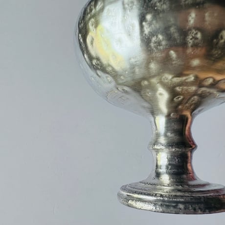 TN−113 谷井直人　銀彩ビードロゴブレット Naoto Tanii Silver Glaze Bidoro Goblet