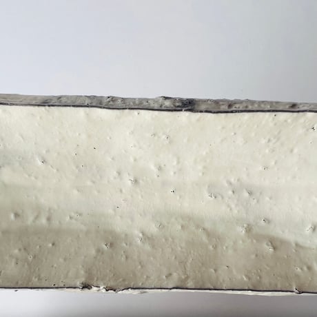 T−123 辻村史朗　粉吹長皿　共箱付　Shiro Tsujimura Kofuki Rectangular Plate