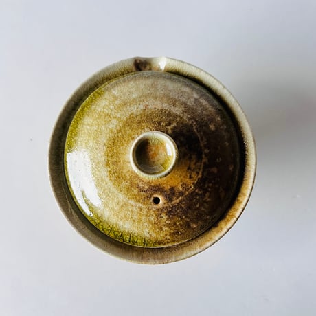 Jー2＃1 ジョナサンスティール　信楽宝瓶　名入り共箱付 Jonathan Steele Shigaraki Hōhin (Shigaraki Clay Teapot )