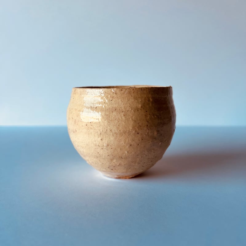 Tー77 辻村史朗 井戸ワインカップ 共箱有 Shiro Tsujimura Ido wine