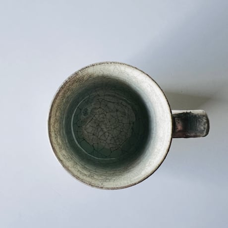 TNー52 谷井直人　銀彩ビードロマグカップ　しのぎ　Naoto Tanii Silver-glazed Vidro Mug - Shinogi