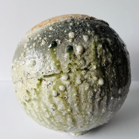 Tー68 辻村史朗　伊賀丸壺　共箱有　Shiro Tsujimura Iga Round Vase