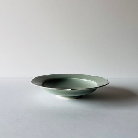 OS−5 岡本修一　青白磁四方皿　Shuichi Okamoto Blue-and-White Porcelain Square Plate