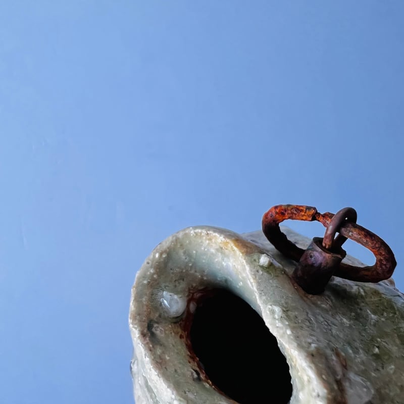 辻村史朗 T-51 辻村史朗 伊賀蹲掛花入 Shiro Tsujimura Iga Uzukumaru