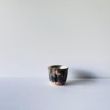 TNー51 谷井直人　黒流銀彩マグカップ　Naoto Tanii Black Flow Silver Mug