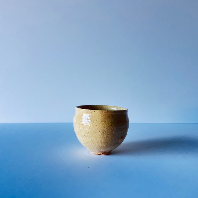 Tー78 辻村史朗 井戸ワインカップ 共箱有 Shiro Tsujimura Ido wine