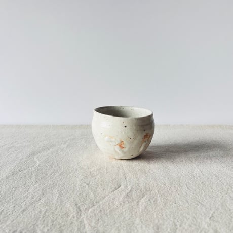 T−134 辻村史朗　粉吹ワインカップ大　共箱付　Shiro Tsujimura Large Kofuki Wine Cup