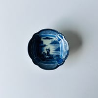 IS-1 伊万里　染付　山水文皿　Imari blue and white landscape plate