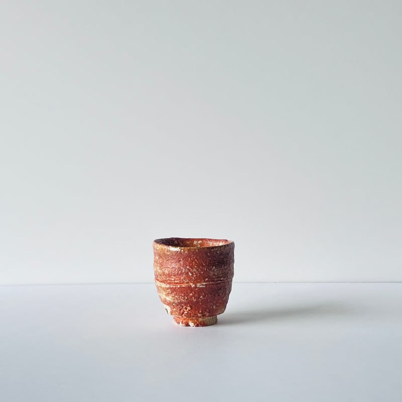 古谷和也　信楽窯変ぐい呑　箱付き 信楽窯変ぐい呑（古谷和也）Shigaraki Sake Cup（Kazuya Furutani