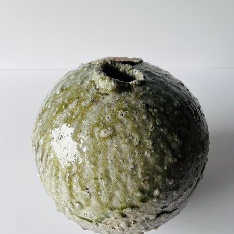 Tー68 辻村史朗　伊賀丸壺　共箱有　Shiro Tsujimura Iga Round Vase