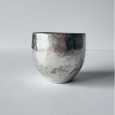 TNー73 谷井直人　銀彩ビードロ杯　Naoto Tanii – Silver-Glazed Bidoro Cup