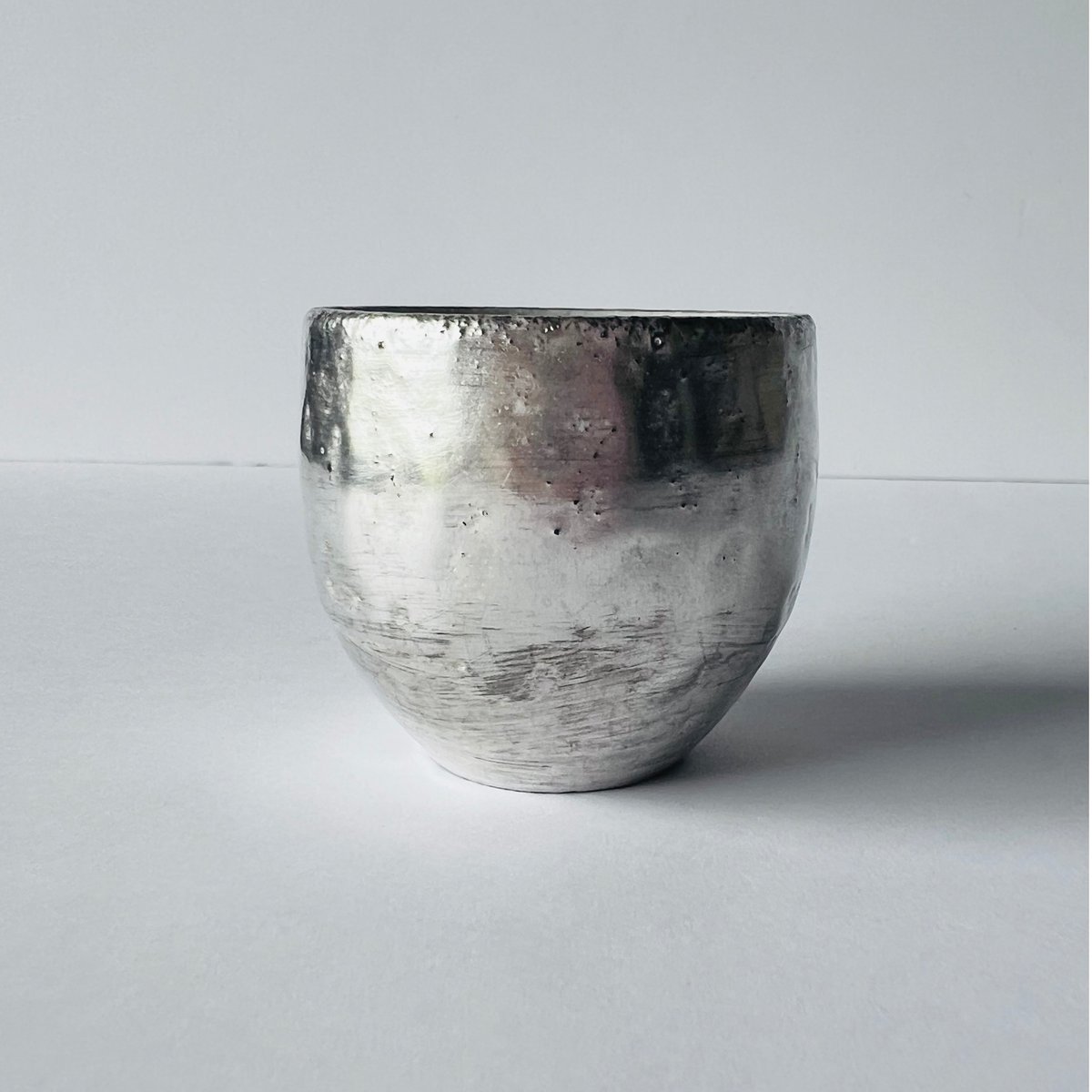 TNー73 谷井直人 銀彩ビードロ杯 Naoto Tanii – Silver-Glazed