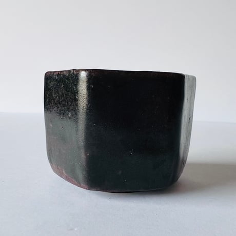 Sー13 鈴木大弓　黒高麗　ぐい呑み　Hiroyumi Suzuki “Black Kōrai Guinomi”**