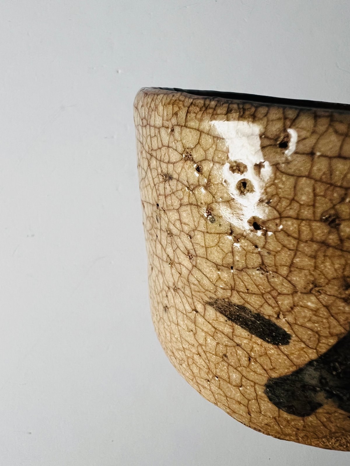 江戸期　古唐津茶碗　幅約13.3㎝ タトサ　東さ7-0407① 古唐津 茶碗