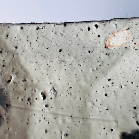Tｰ64 辻村史朗　粉引き角皿小　Shiro Tsujimura  Powdered square plate