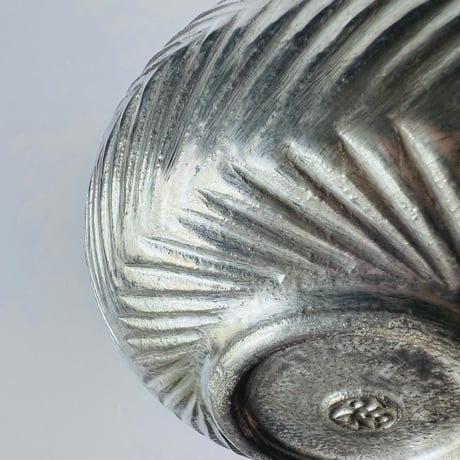 TN−108 谷井直人　銀彩ビードロしのぎ丸鉢 Naoto Tanii Silver Glaze Bidoro Shinogi Bowl