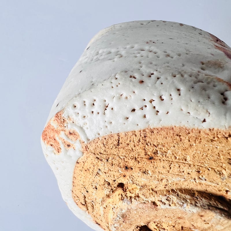 T-74 辻村史朗 志野茶碗 共箱有 Shiro Tsujimura Shino tea bo