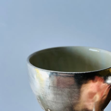 TNー66 谷井直人　銀彩ビードロマグカップ　Naoto Tanii – Silver-Glazed Bidoro Mug