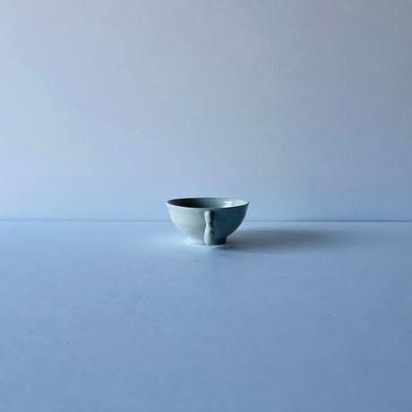 Sー15 鈴木大弓　白磁耳付豆鉢　HIroyumi Suzuki  White Porcelain Ear-Handled Bowl