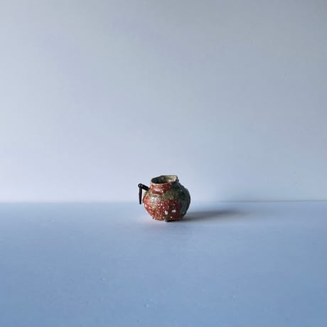 Tｰ57 辻村史朗　伊賀蹲掛花入　共箱有　Shiro Tsujimura Iga Uzukumaru Flower Vase