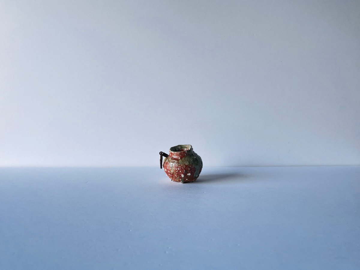 Tｰ57 辻村史朗 伊賀蹲掛花入 Shiro Tsujimura Iga Uzukumaru