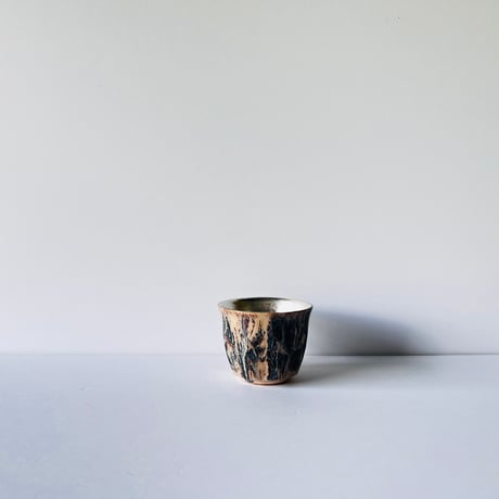 TNー53 谷井直人　黒流銀彩マグカップ　Naoto Tanii Black Flow Silver Mug