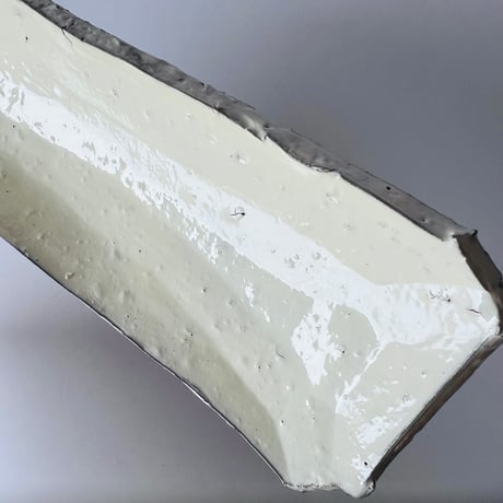 T−122 辻村史朗　粉吹長皿　共箱付　Shiro Tsujimura Kofuki Rectangular Plate