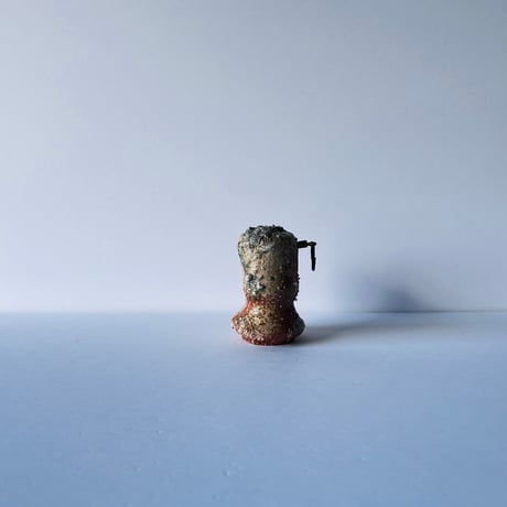 Tｰ58 辻村史朗　伊賀一輪挿掛花入　共箱有　Shiro Tsujimura Iga Flower Vase