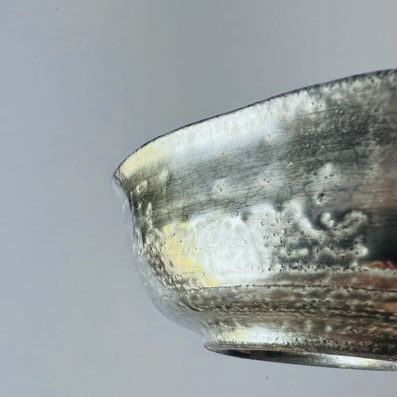 TN−112 谷井直人 銀彩ビードロ四方皿 Naoto Tanii Silver Glaze
