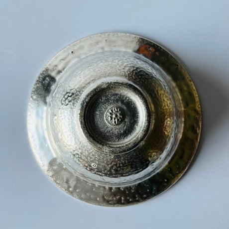 TNー65 谷井直人　銀彩ビードロしのぎリム皿　Naoto Tanii – Silver-Glazed Bidoro Shinogi Rim Plate