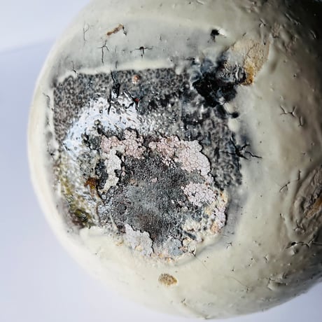 T−66 辻村史朗　粉吹丸壺　共箱有　Shiro Tsujimura: Powdered Round Pot