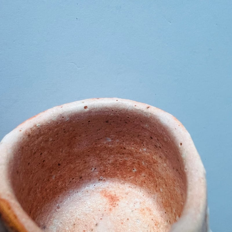 Tー94 辻村史朗 志野ぐい呑 共箱有 Shiro Tsujimura “Shino Guin