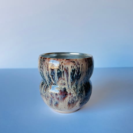 TNｰ86 谷井直人　銀彩黒流マグカップ　Silver-Glazed Black Drip Mug