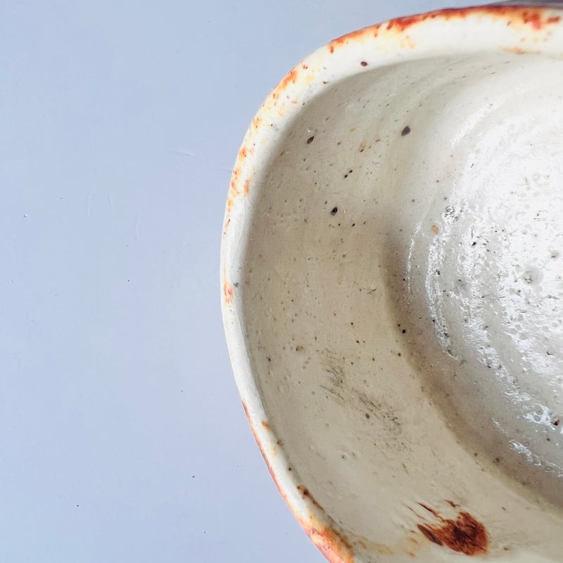 T-72辻村史朗 志野茶碗 共箱有 Shiro Tsujimura Shino tea bow