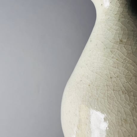 Sー8 鈴木大弓　粉引き徳利　箱付き Suzuki Hiroyumi Powdered sake bottle with box