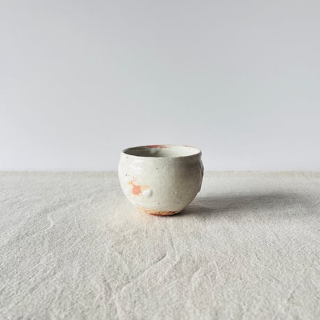 T−134 辻村史朗　粉吹ワインカップ大　共箱付　Shiro Tsujimura Large Kofuki Wine Cup