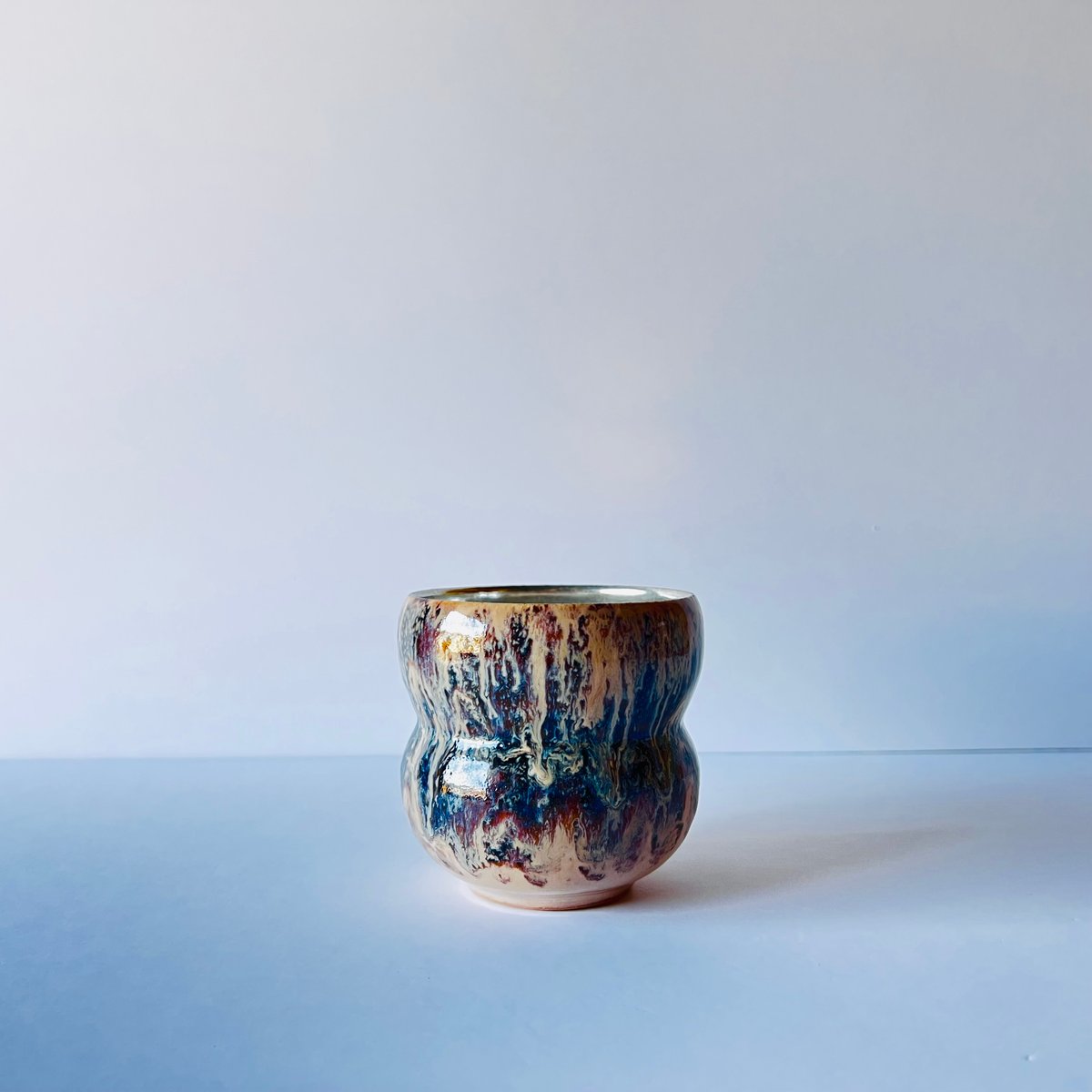 TNｰ85 谷井直人 銀彩黒流マグカップ Silver-Glazed Black Drip M