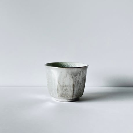 TN−119 谷井直人　銀彩青磁貫入マグカップ Naoto Tanii Silver Glaze Celadon Crackled Mug