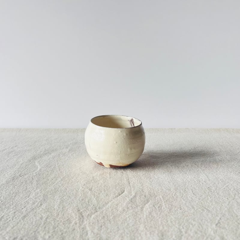 T−135 辻村史朗 粉吹ワインカップ 共箱付 Shiro Tsujimura Kofuki