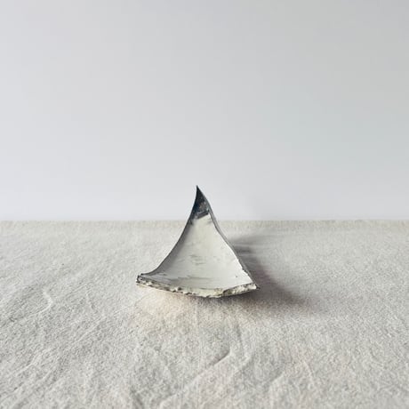 T−120 辻村史朗　粉吹三角皿　共箱付　Shiro Tsujimura Kofuki Triangular Plate